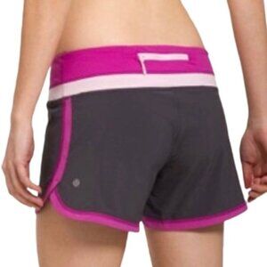 Lululemon groovy run short pink and gray size 6